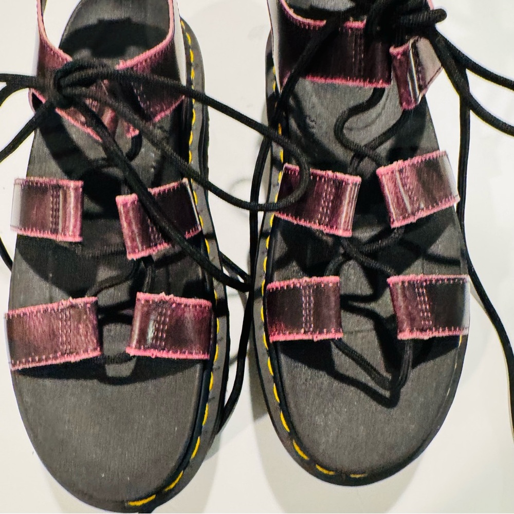 Dr. Marten Nartilla Purple Flatform Sandals Size 10 - Picture 15 of 16